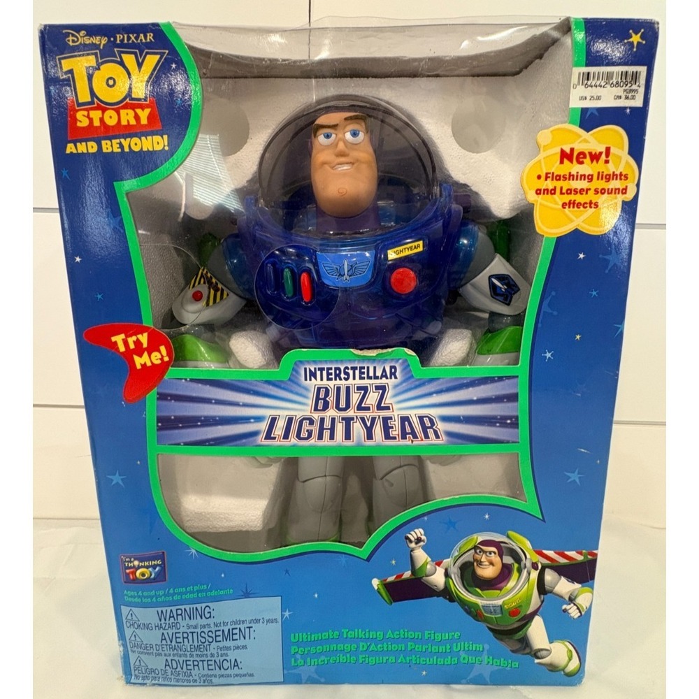 DISNEY‎ PIXAR INTERSTELLAR TOY STORY FIGURE TALKING BUZZ LIGHTYEAR BLUE VARIANT
